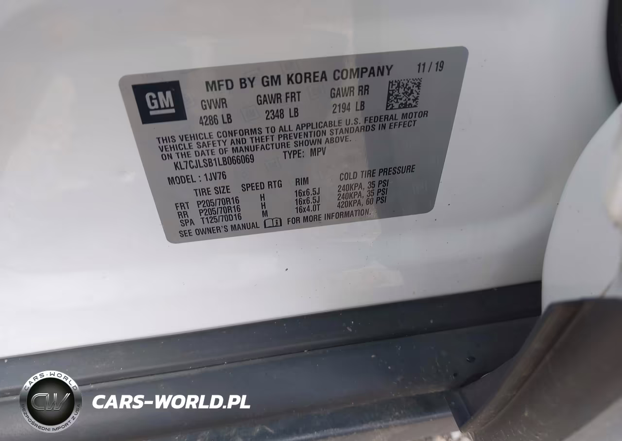 2020 Chevrolet Trax Fwd Lt VIN:KL7CJLSB1LB066069 - 9