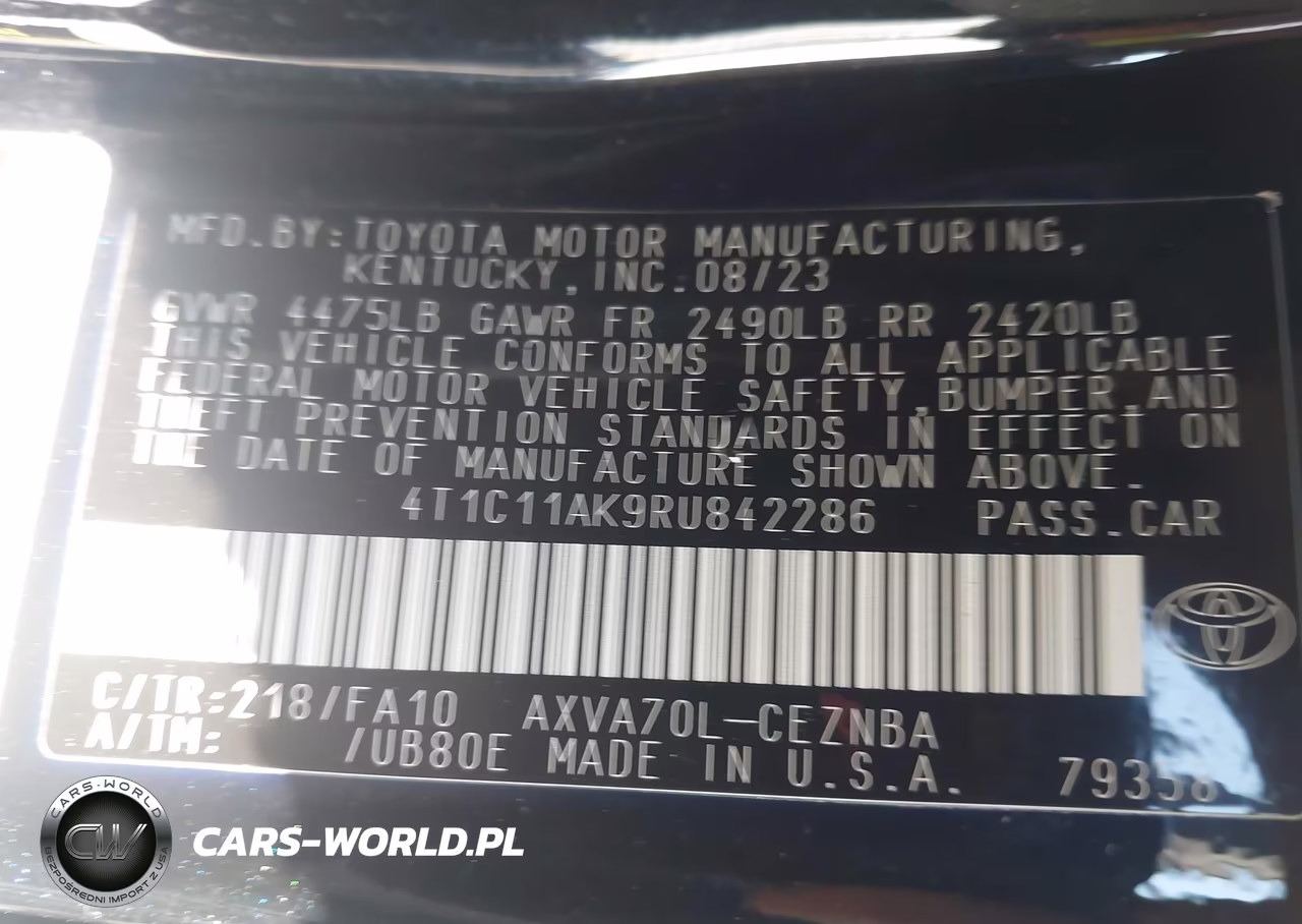 2024 Toyota Camry Le VIN:4T1C11AK9RU842286 - 9
