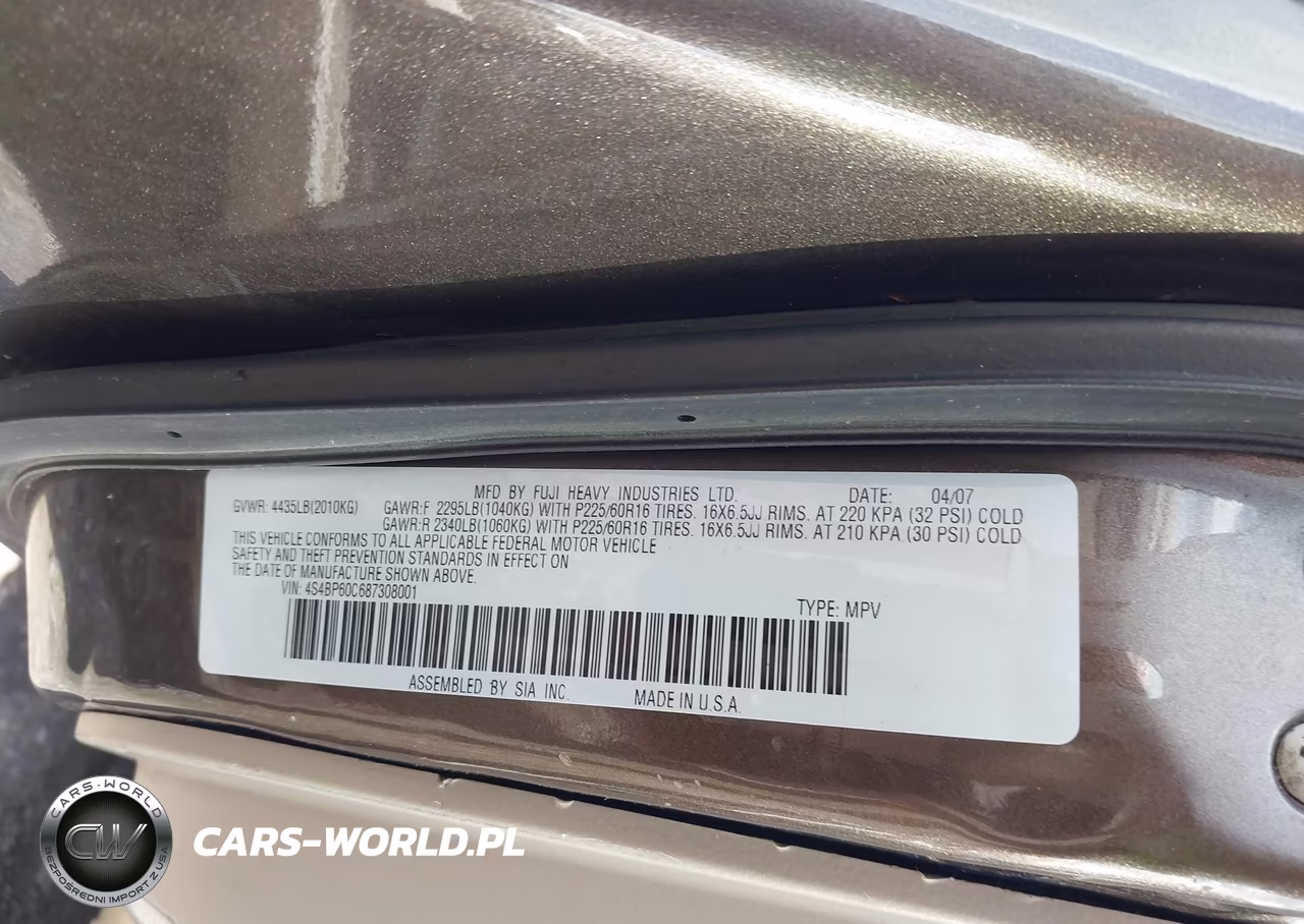 2008 Subaru Outback VIN:4S4BP60C687308001 - 9