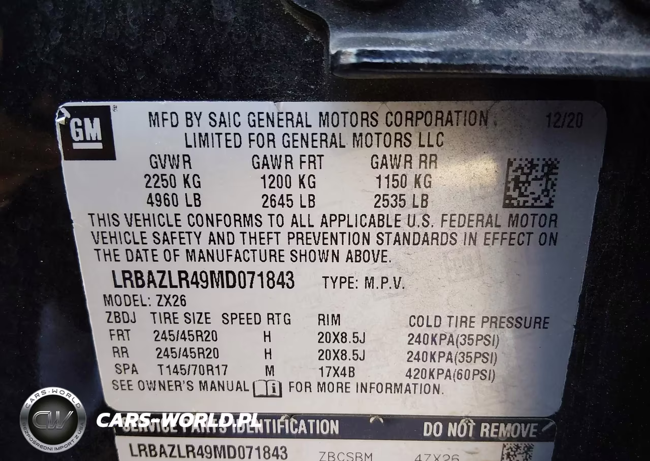 2021 Buick Envision Fwd Preferred VIN:LRBAZLR49MD071843 - 9