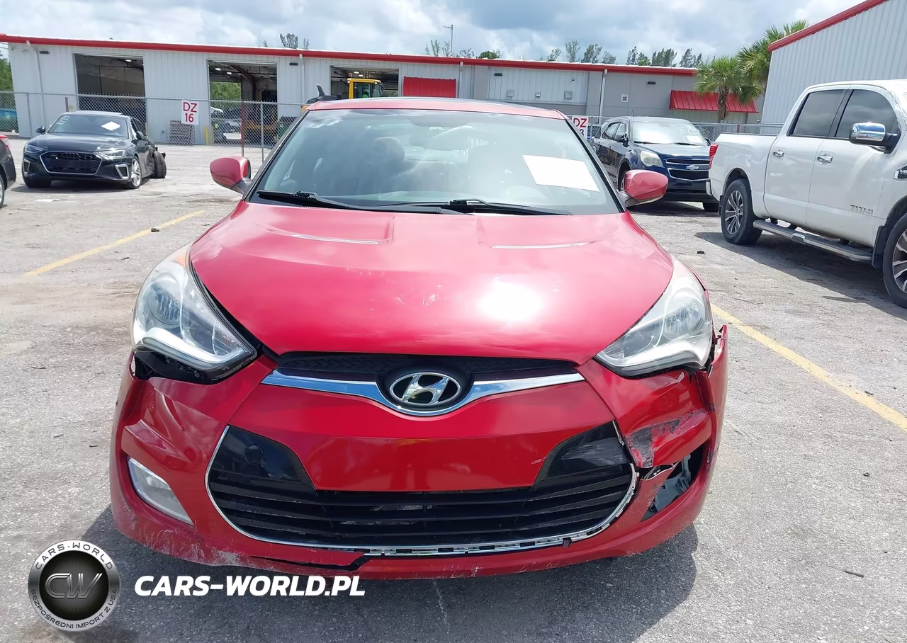 2012 Hyundai Veloster Base W-Red-Black VIN:KMHTC6AD5CU077934 - 12