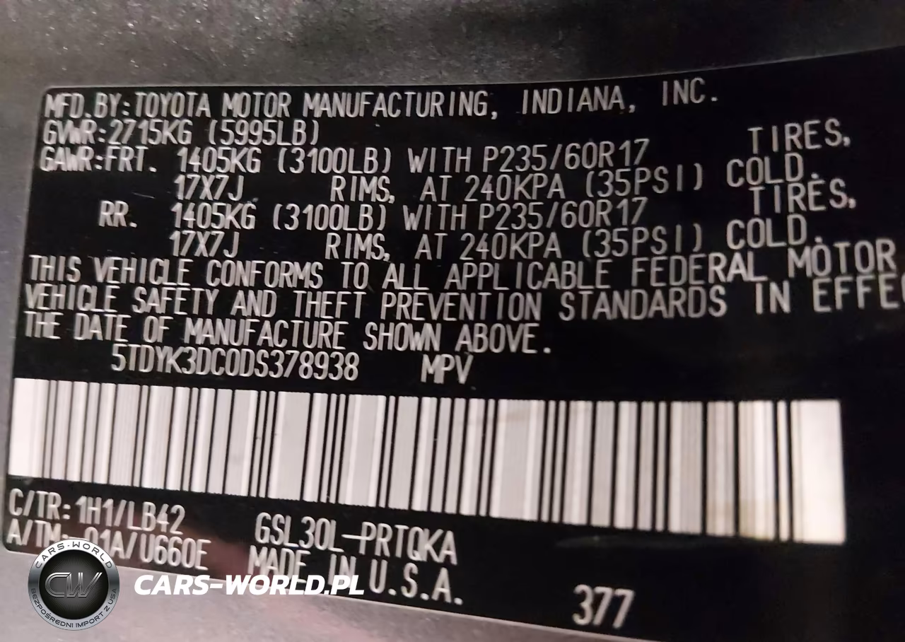 2013 Toyota Sienna Xle V6 8 Passenger VIN:5TDYK3DC0DS378938 - 9