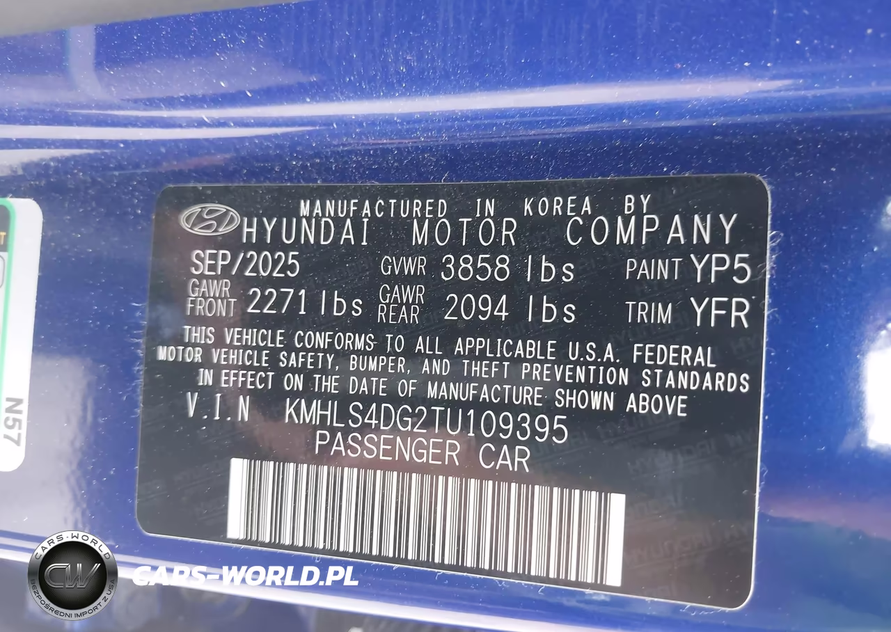 2026 Hyundai Elantra Sel Sport Premium VIN:KMHLS4DG2TU109395 - 9