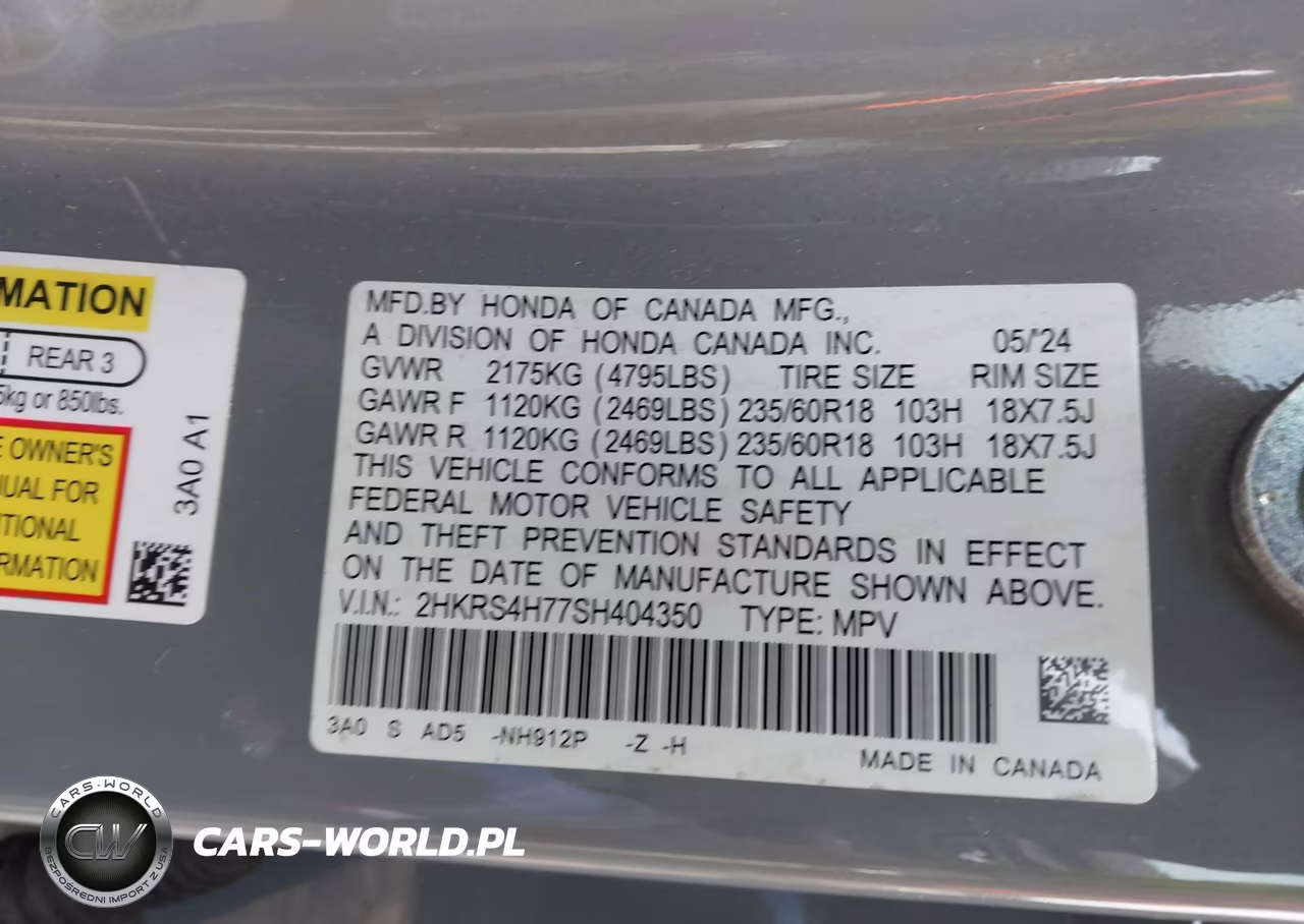 2025 Honda Cr-V Ex-L Awd VIN:2HKRS4H77SH404350 - 9