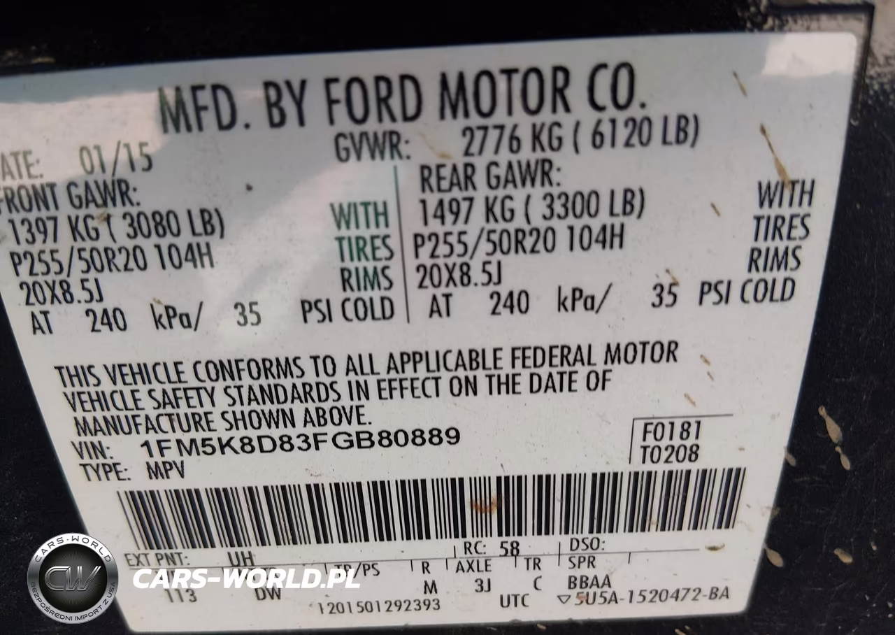 2015 Ford Explorer Xlt VIN:1FM5K8D83FGB80889 - 9