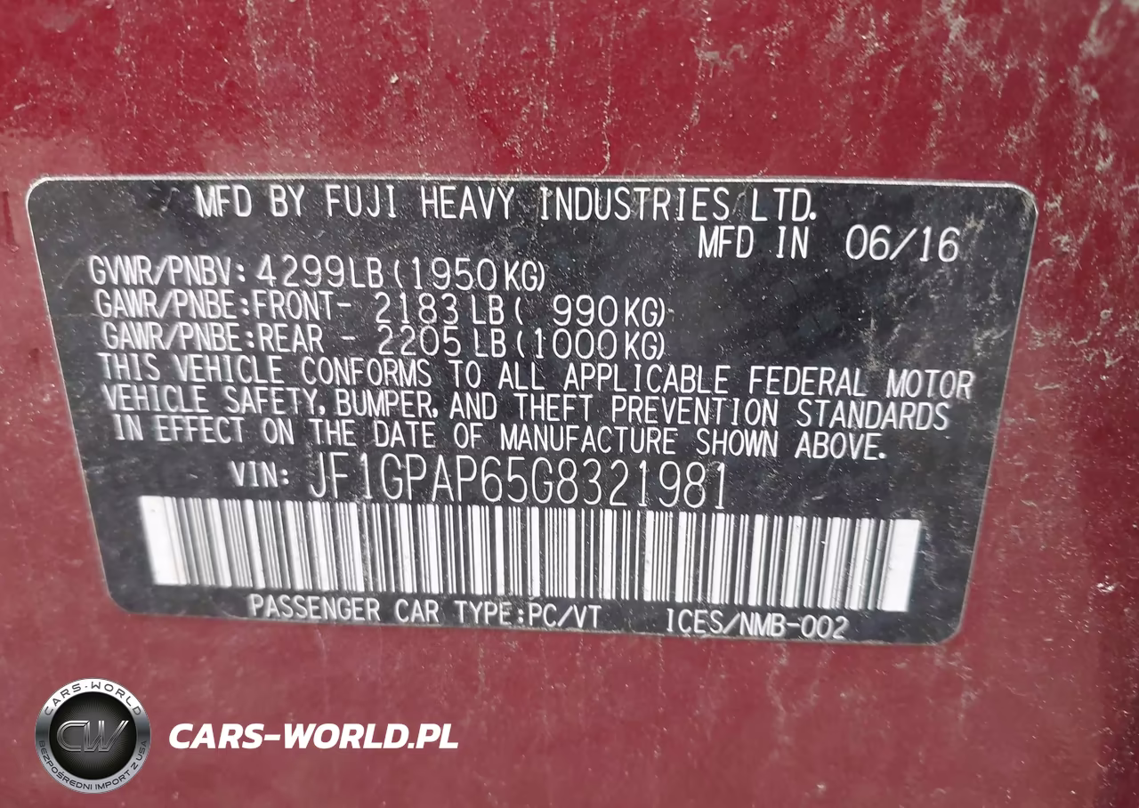 2016 Subaru Impreza 2.0I Sport Premium VIN:JF1GPAP65G8321981 - 9