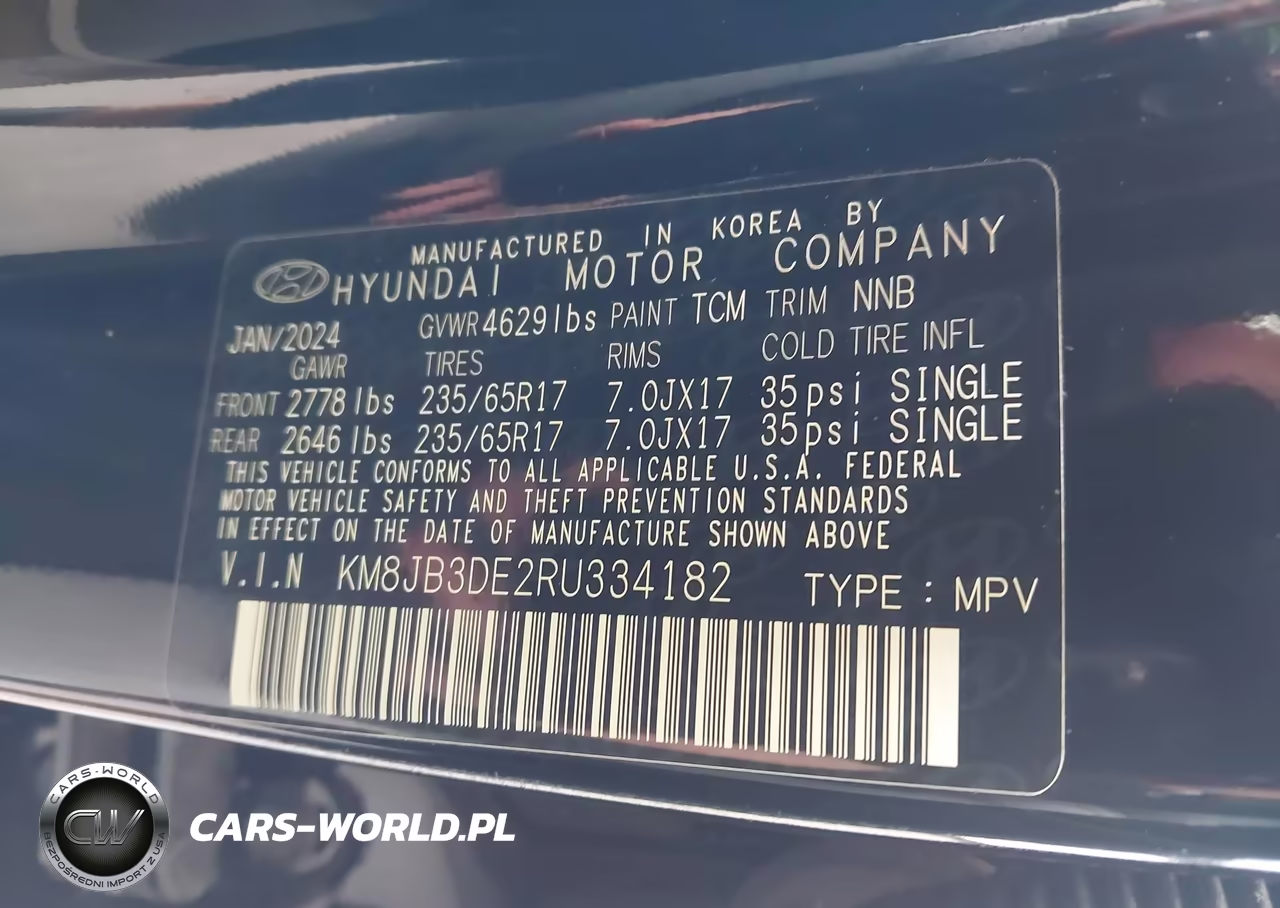 2024 Hyundai Tucson Sel VIN:KM8JB3DE2RU334182 - 9