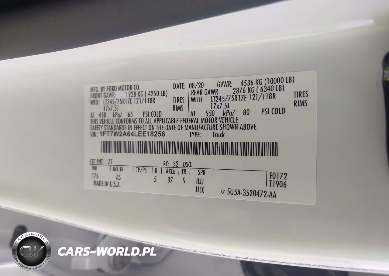 2020 Ford F-250 Xl VIN:1FT7W2A64LEE18256 - 9