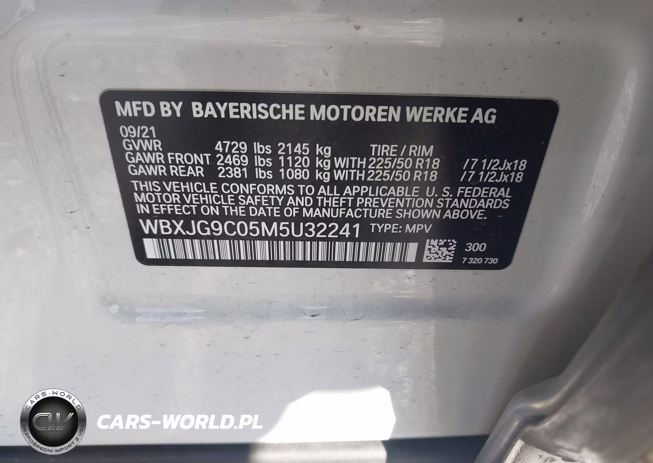 2021 BMW X1 xDrive28I VIN:WBXJG9C05M5U32241 - 9