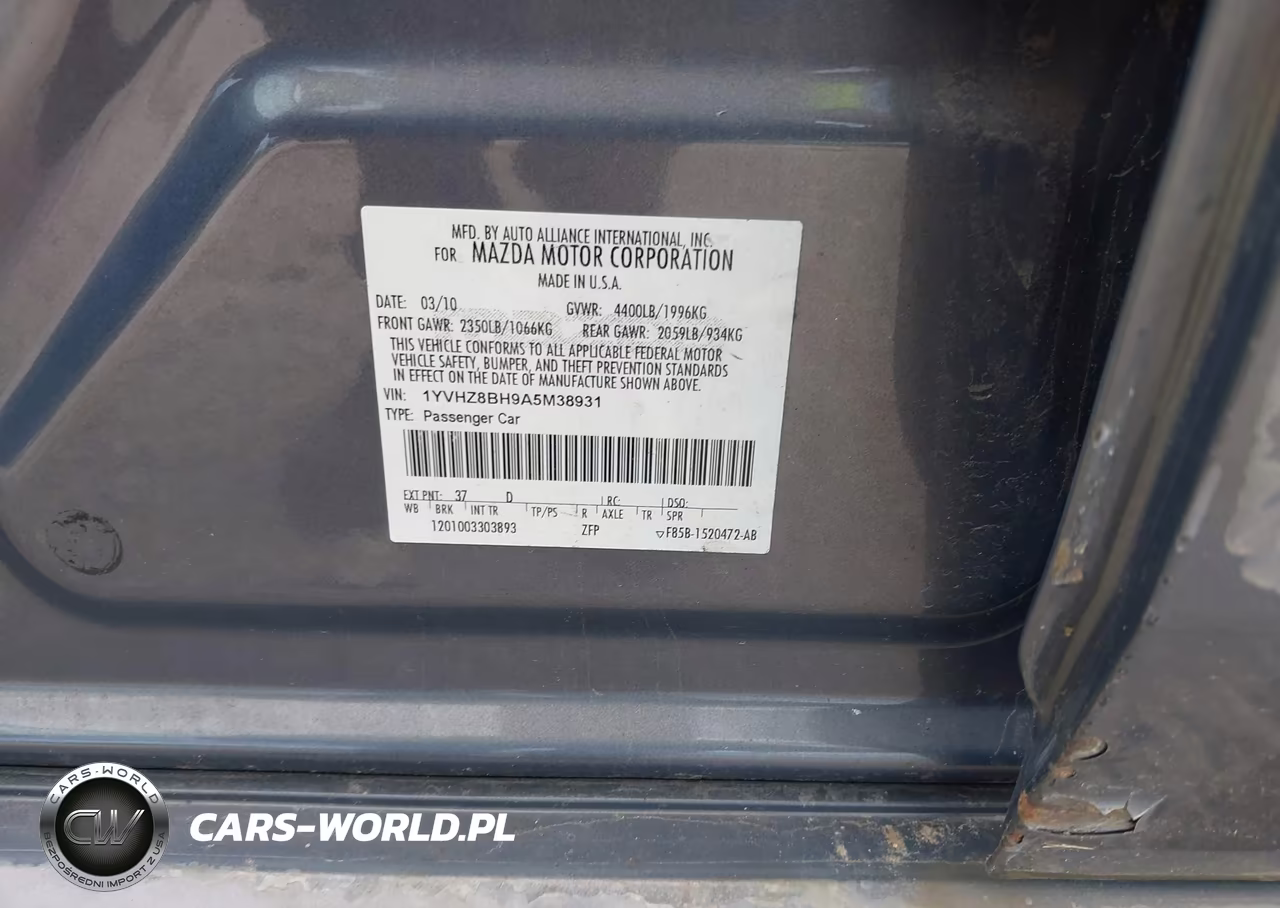 2010 Mazda Mazda6 I Sport VIN:1YVHZ8BH9A5M38931 - 9