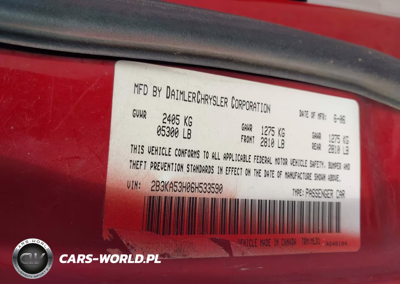 2006 Dodge Charger Rt VIN:2B3KA53H06H533590 - 9