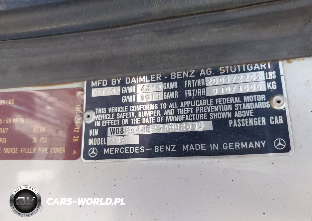 1988 Mercedes-Benz 560 Sl VIN:WDBBA48D8JA082915 - 9