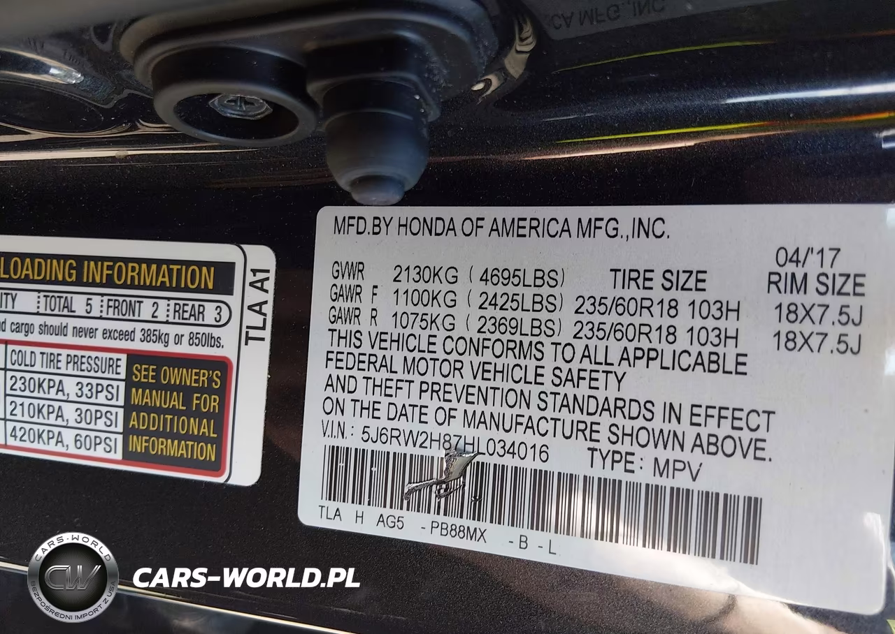 2017 Honda Cr-V Ex-L-Ex-L Navi VIN:5J6RW2H87HL034016 - 9