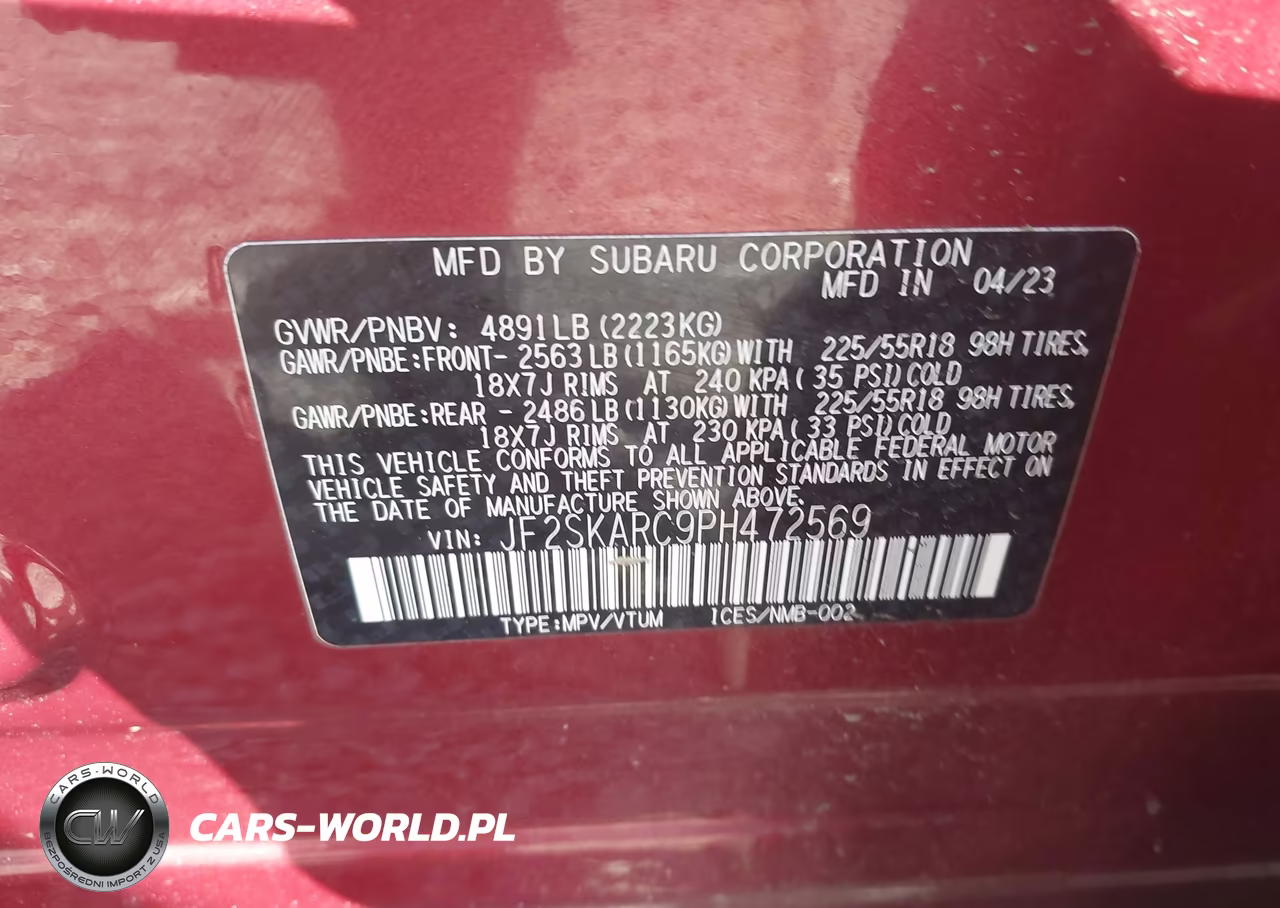 2023 Subaru Forester Touring VIN:JF2SKARC9PH472569 - 9