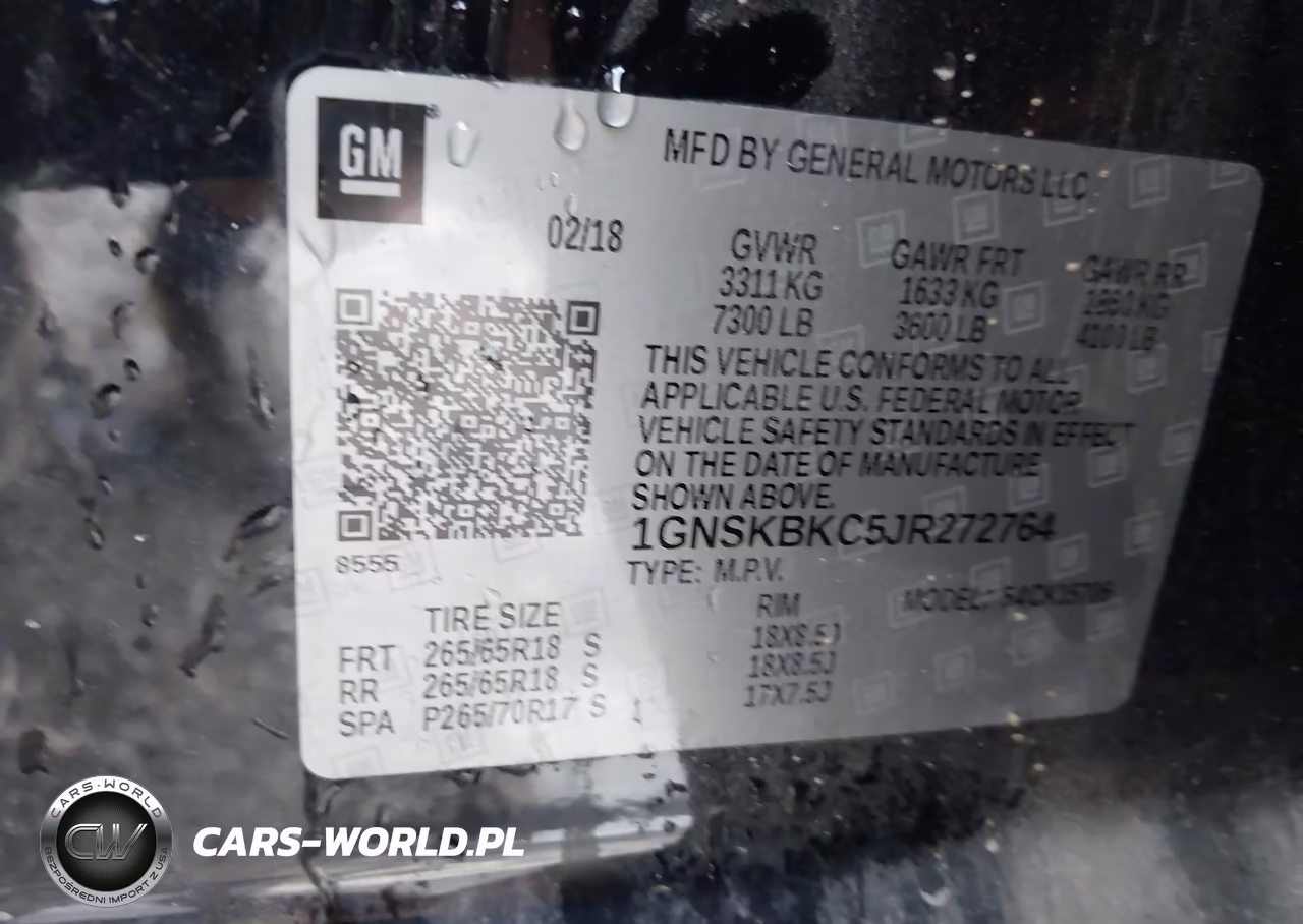 2018 Chevrolet Tahoe Lt VIN:1GNSKBKC5JR272764 - 9