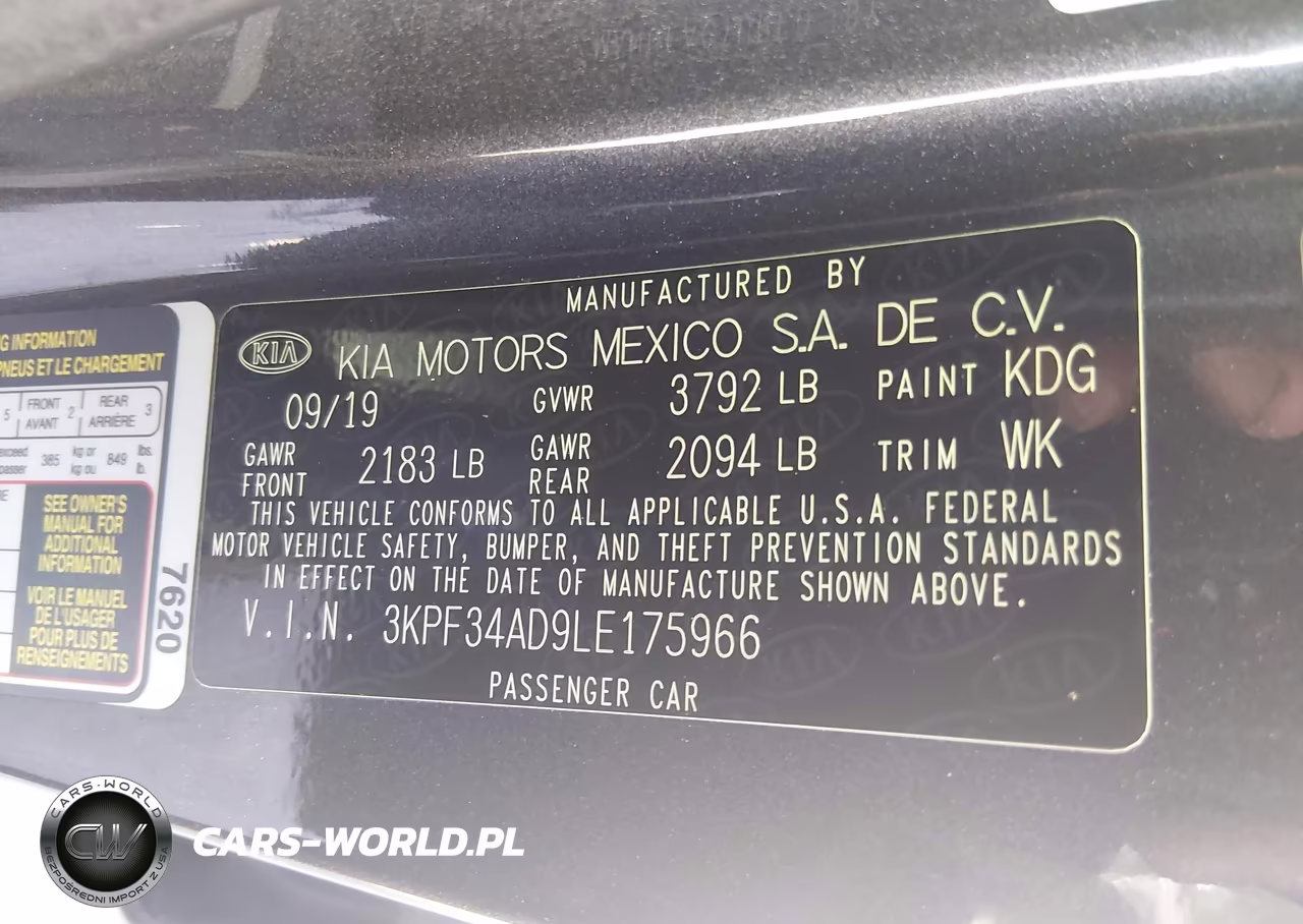 2020 Kia Forte Gt-Line VIN:3KPF34AD9LE175966 - 9