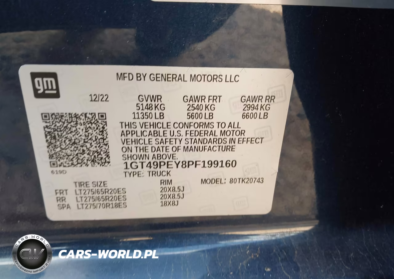 2023 GMC Sierra 2500Hd 4Wd Standard Bed At4 VIN:1GT49PEY8PF199160 - 8