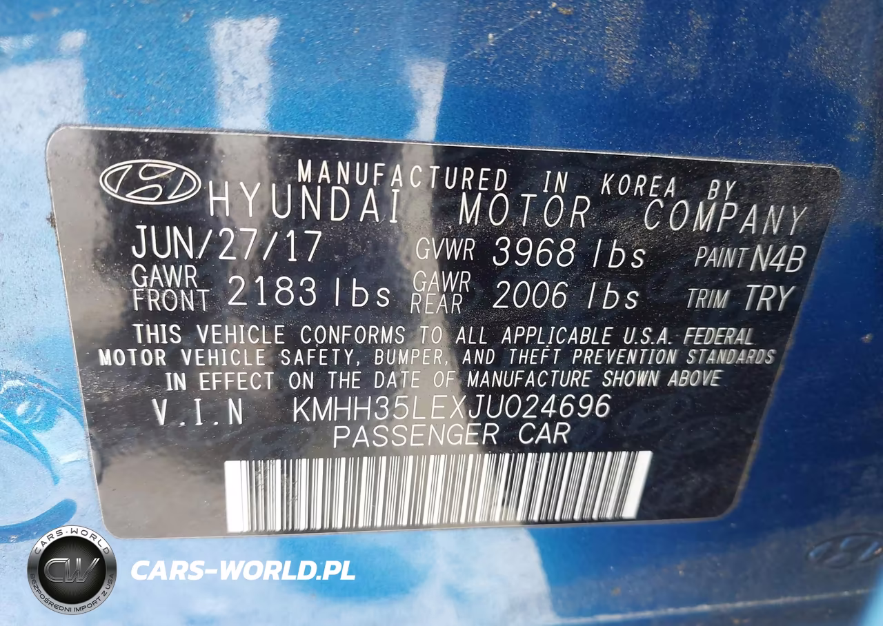 2018 Hyundai Elantra Gt VIN:KMHH35LEXJU024696 - 9