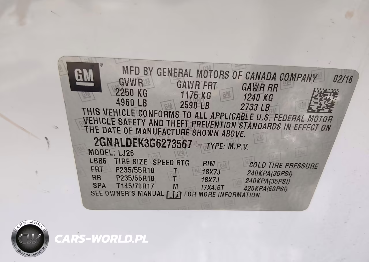 2016 Chevrolet Equinox Ltz VIN:2GNALDEK3G6273567 - 9