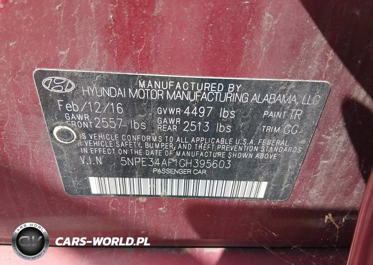 2016 Hyundai Sonata Sport VIN:5NPE34AF1GH395603 - 9