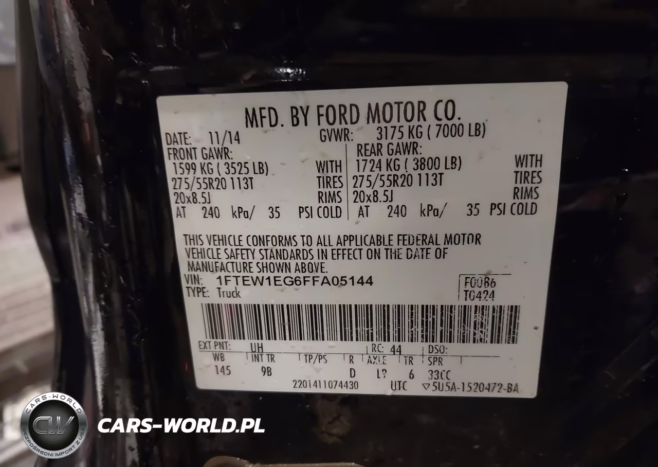 2015 Ford F-150 Platinum VIN:1FTEW1EG6FFA05144 - 9