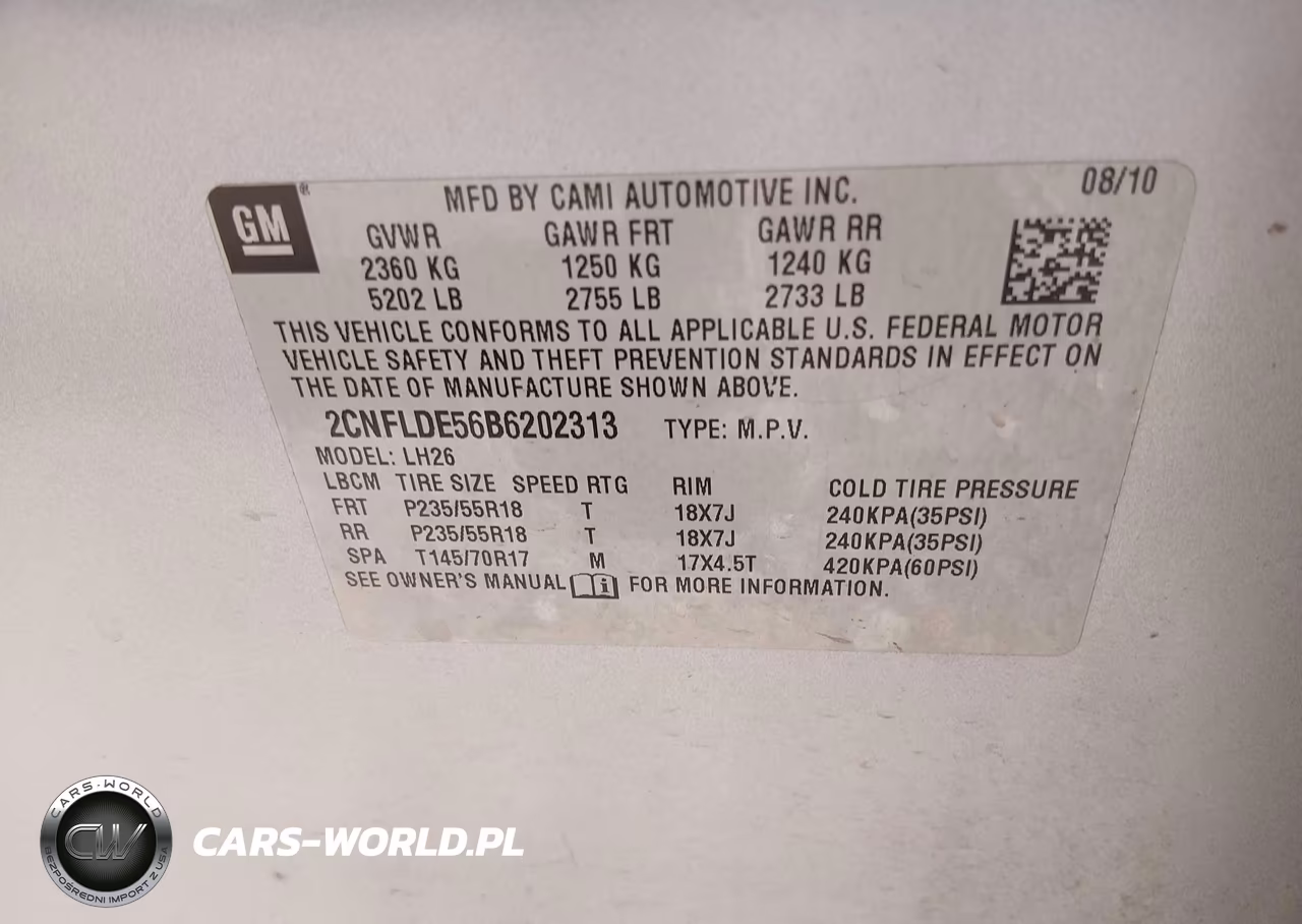 2011 Chevrolet Equinox 1Lt VIN:2CNFLDE56B6202313 - 9