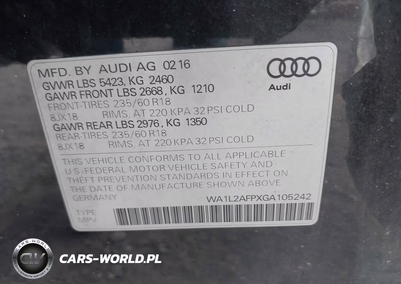 2016 Audi Q5 2.0T Premium VIN:WA1L2AFPXGA105242 - 9