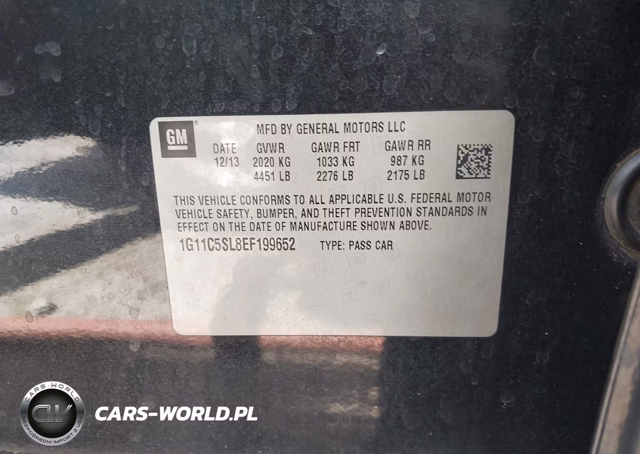 2014 Chevrolet Malibu 1Lt VIN:1G11C5SL8EF199652 - 9