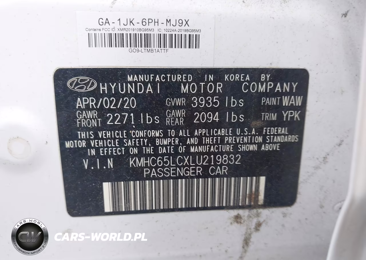 2020 Hyundai Ioniq Hybrid Blue VIN:KMHC65LCXLU219832 - 9