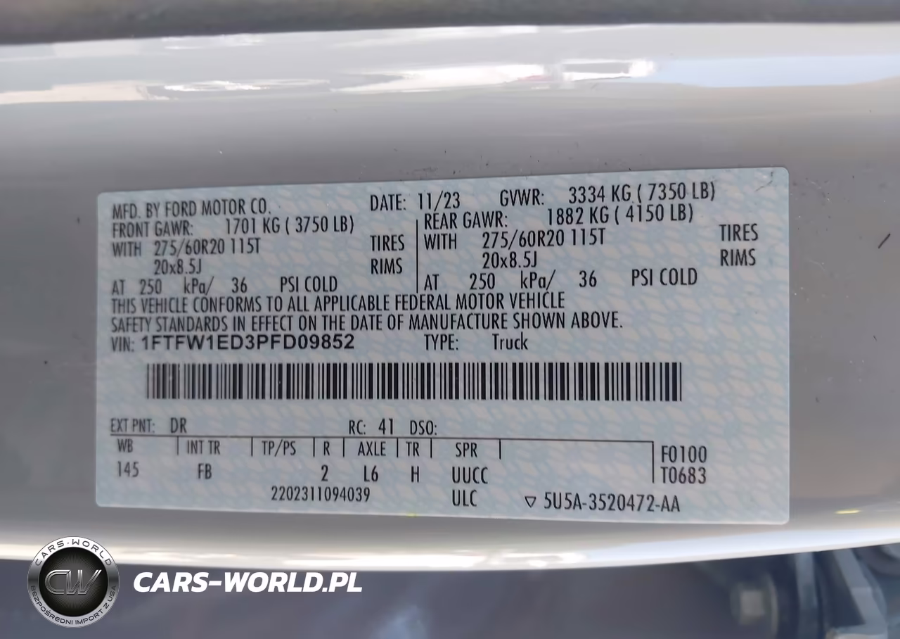 2023 Ford F-150 Xlt VIN:1FTFW1ED3PFD09852 - 9
