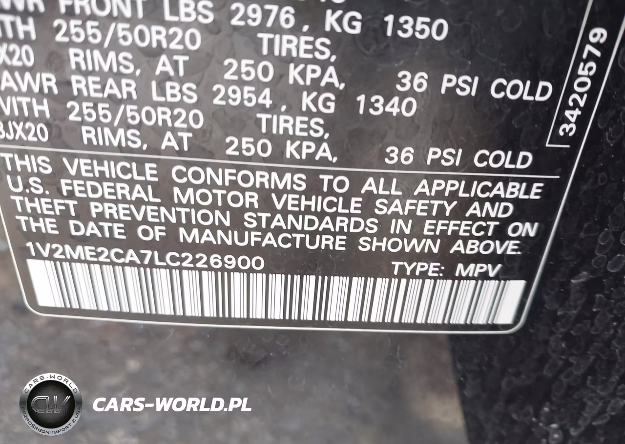 2020 Volkswagen Atlas Cross Sport 3.6L V6 Sel VIN:1V2ME2CA7LC226900 - 9