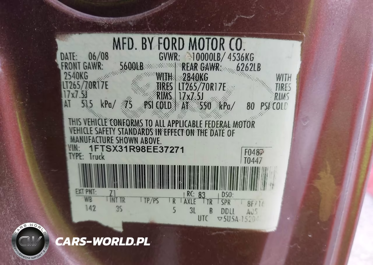 2008 Ford F-350 Fx4-Lariat-Xl-Xlt VIN:1FTSX31R98EE37271 - 9