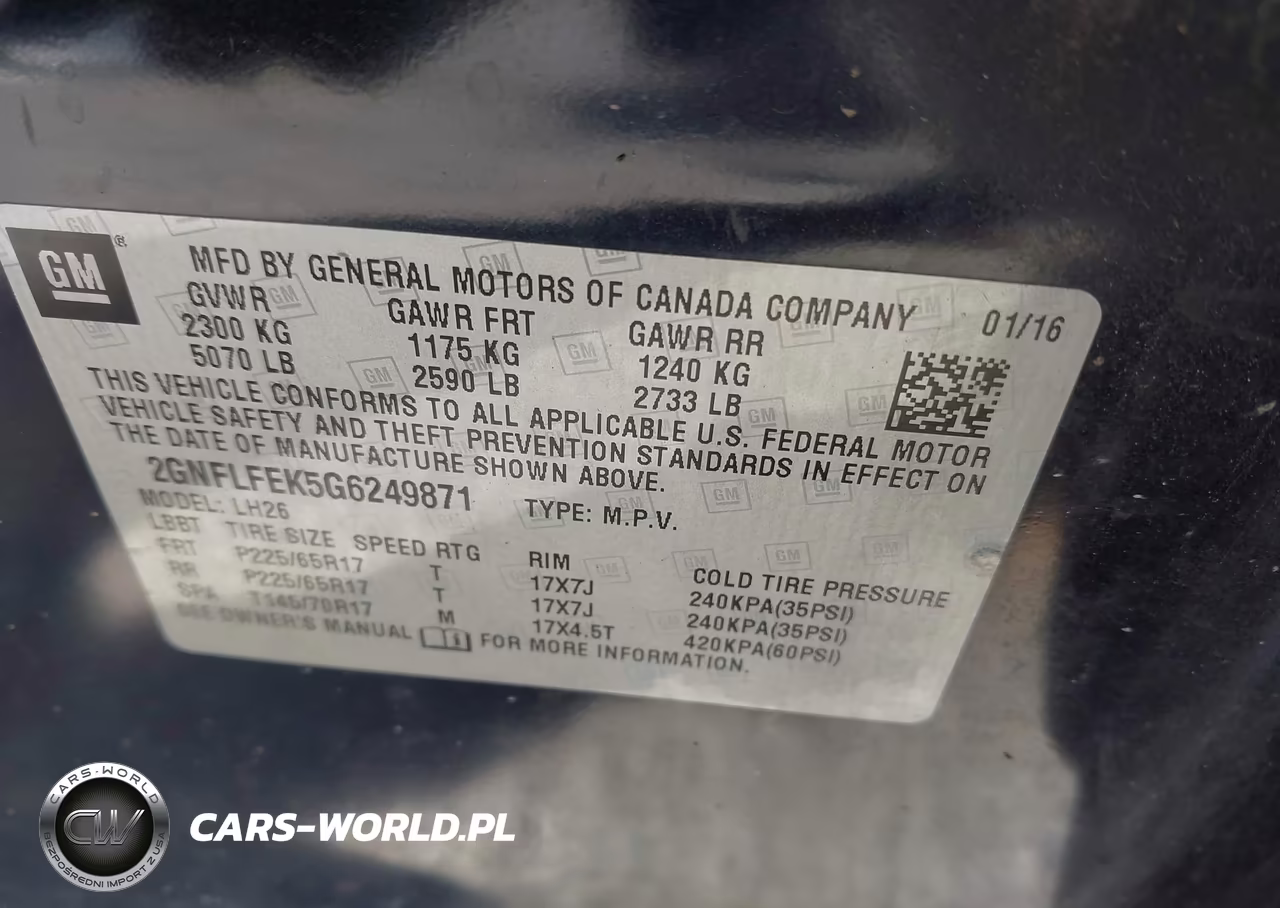 2016 Chevrolet Equinox Lt VIN:2GNFLFEK5G6249871 - 9