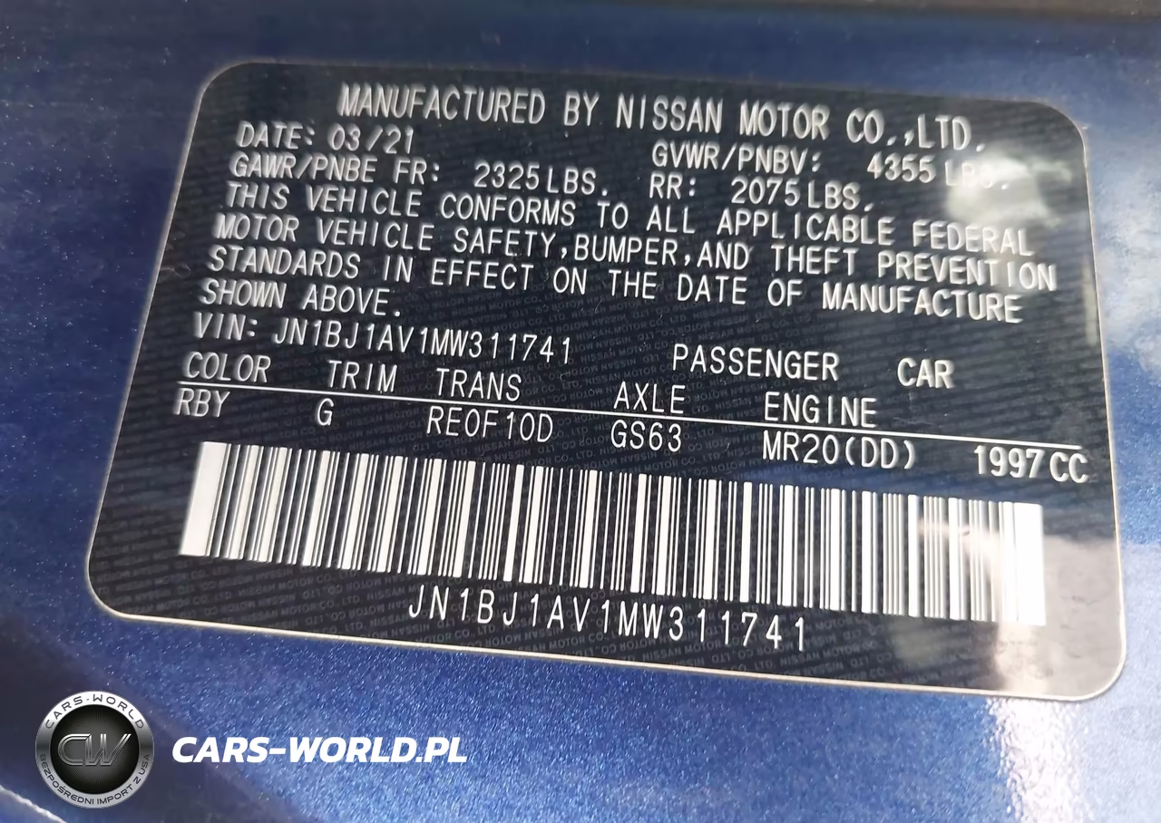 2021 Nissan Rogue Sport S Fwd Xtronic Cvt VIN:JN1BJ1AV1MW311741 - 9