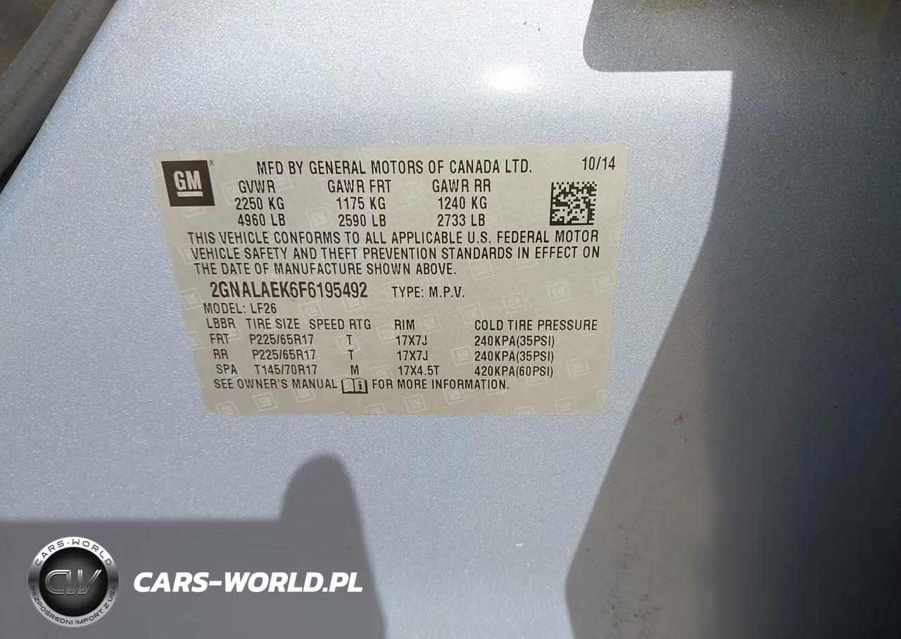 2015 Chevrolet Equinox Ls VIN:2GNALAEK6F6195492 - 9