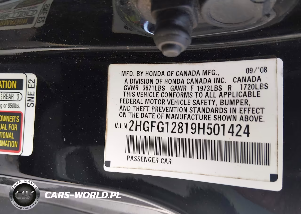 2009 Honda Civic Ex VIN:2HGFG12819H501424 - 9