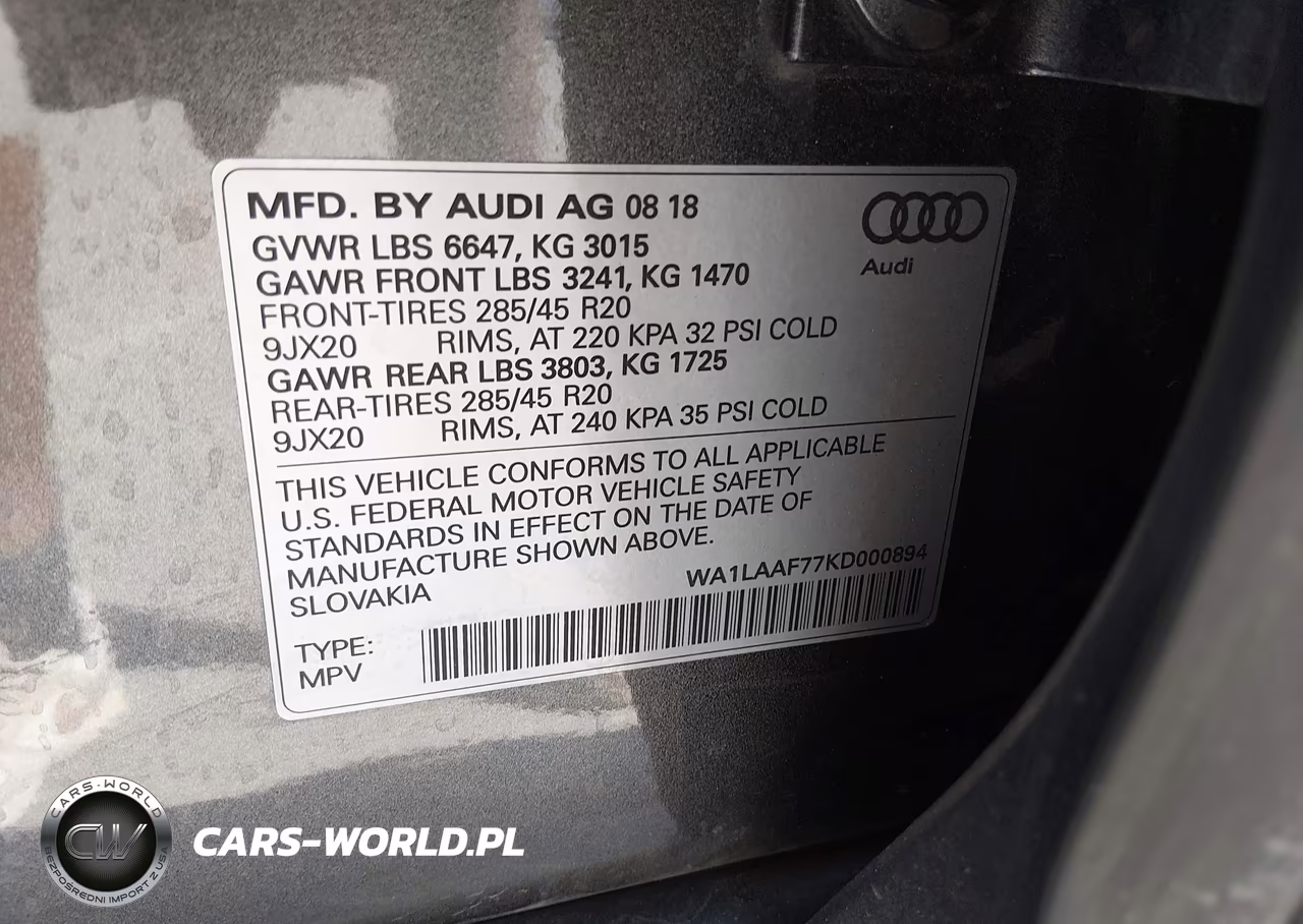 2019 Audi Q7 55 Premium-55 Se Premium VIN:WA1LAAF77KD000894 - 9