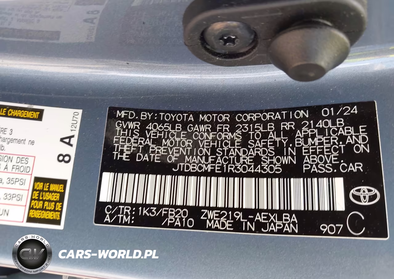 2024 Toyota Corolla Hybrid Le VIN:JTDBCMFE1R3044305 - 9