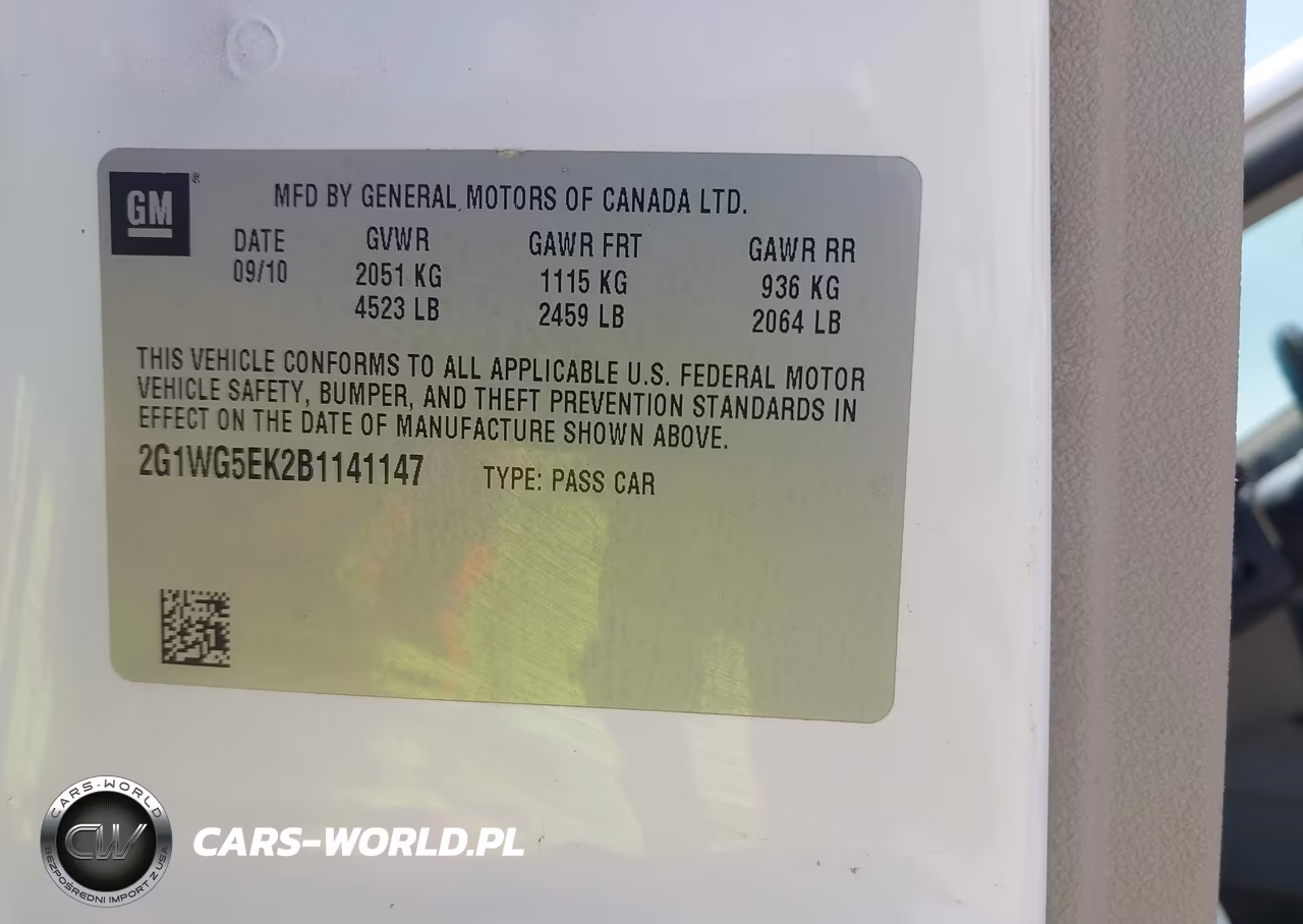2011 Chevrolet Impala Lt VIN:2G1WG5EK2B1141147 - 9