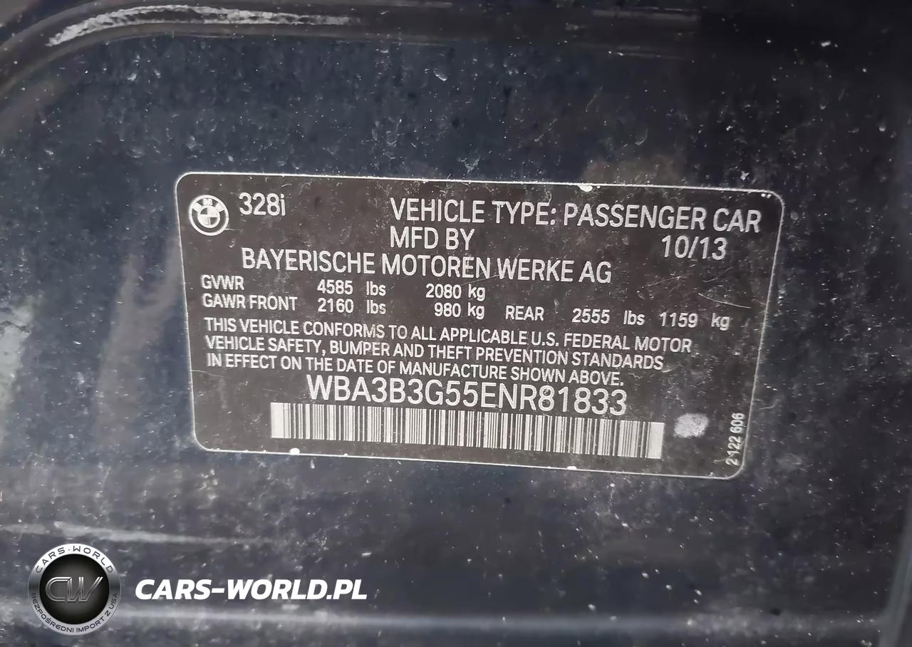 2014 BMW 328I xDrive VIN:WBA3B3G55ENR81833 - 9