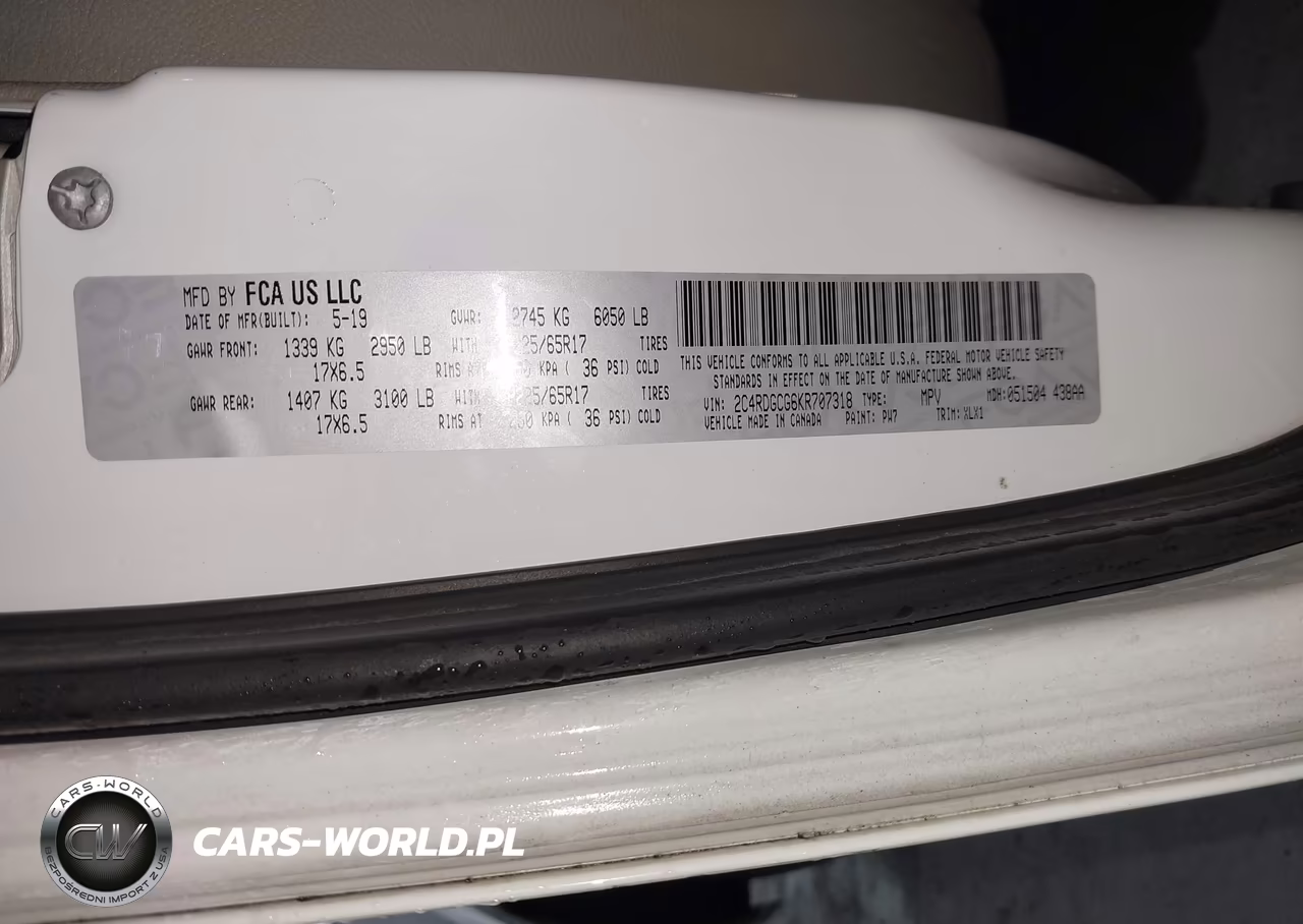 2019 Dodge Grand Caravan Sxt VIN:2C4RDGCG6KR707318 - 9
