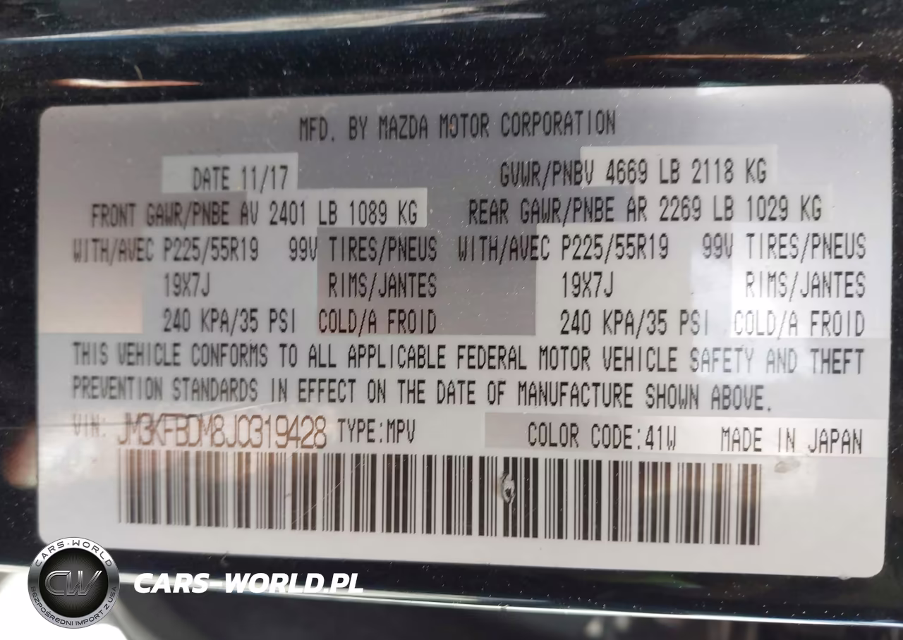 2018 Mazda Cx-5 Grand Touring VIN:JM3KFBDM8J0319428 - 9