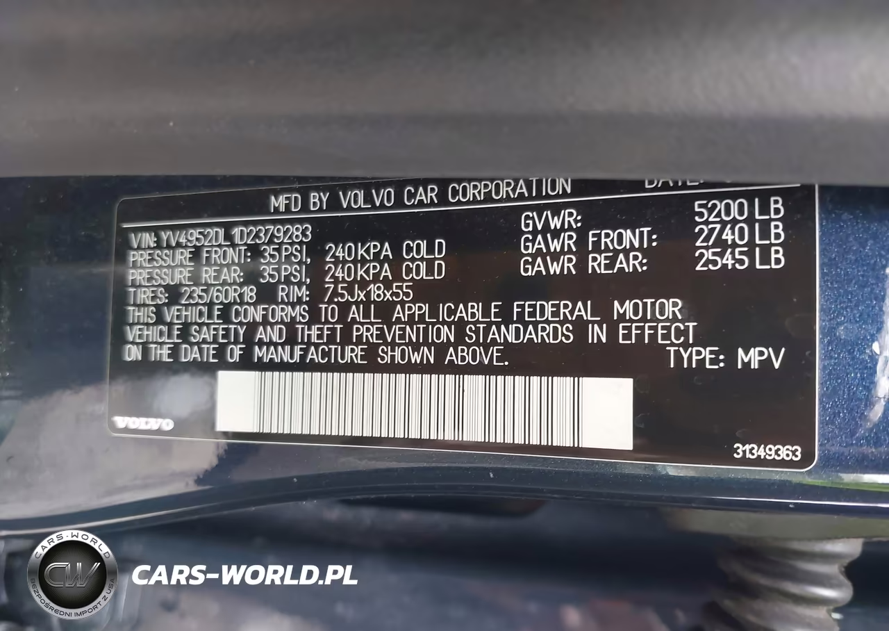 2013 Volvo Xc60 3.2 Premier Plus VIN:YV4952DL1D2379283 - 9