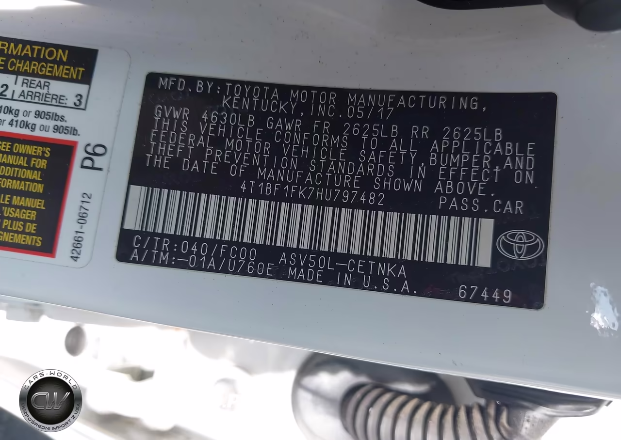 2017 Toyota Camry Le VIN:4T1BF1FK7HU797482 - 9