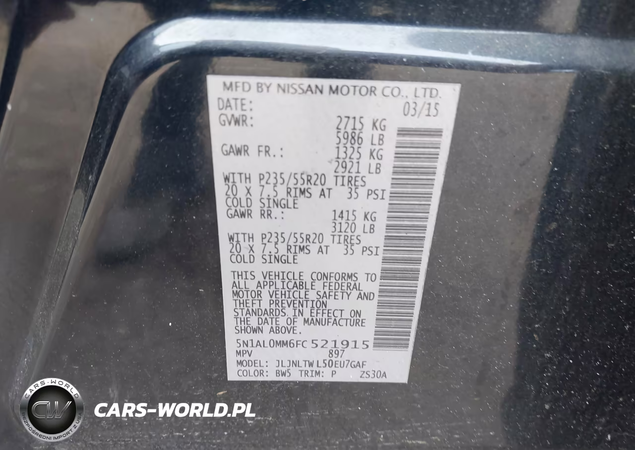 2015 Infiniti Qx60 VIN:5N1AL0MM6FC521915 - 9