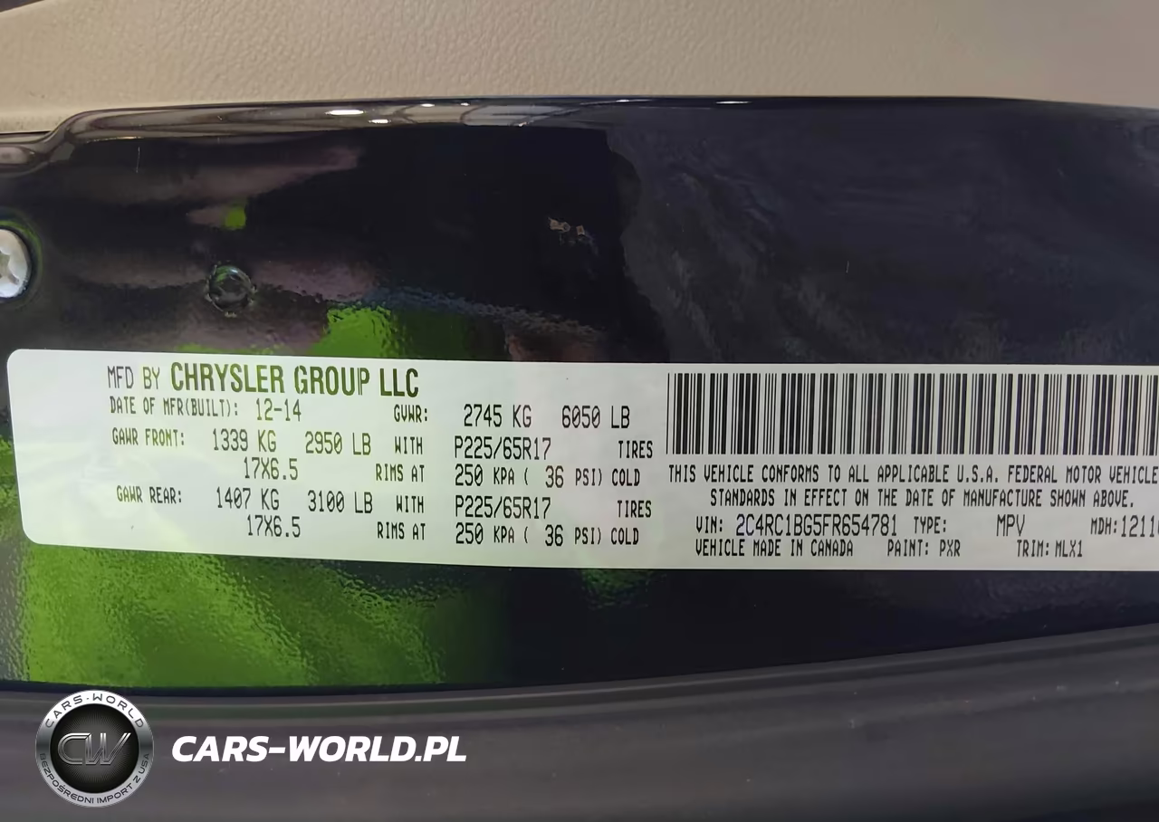 2015 Chrysler Town & Country Touring VIN:2C4RC1BG5FR654781 - 9