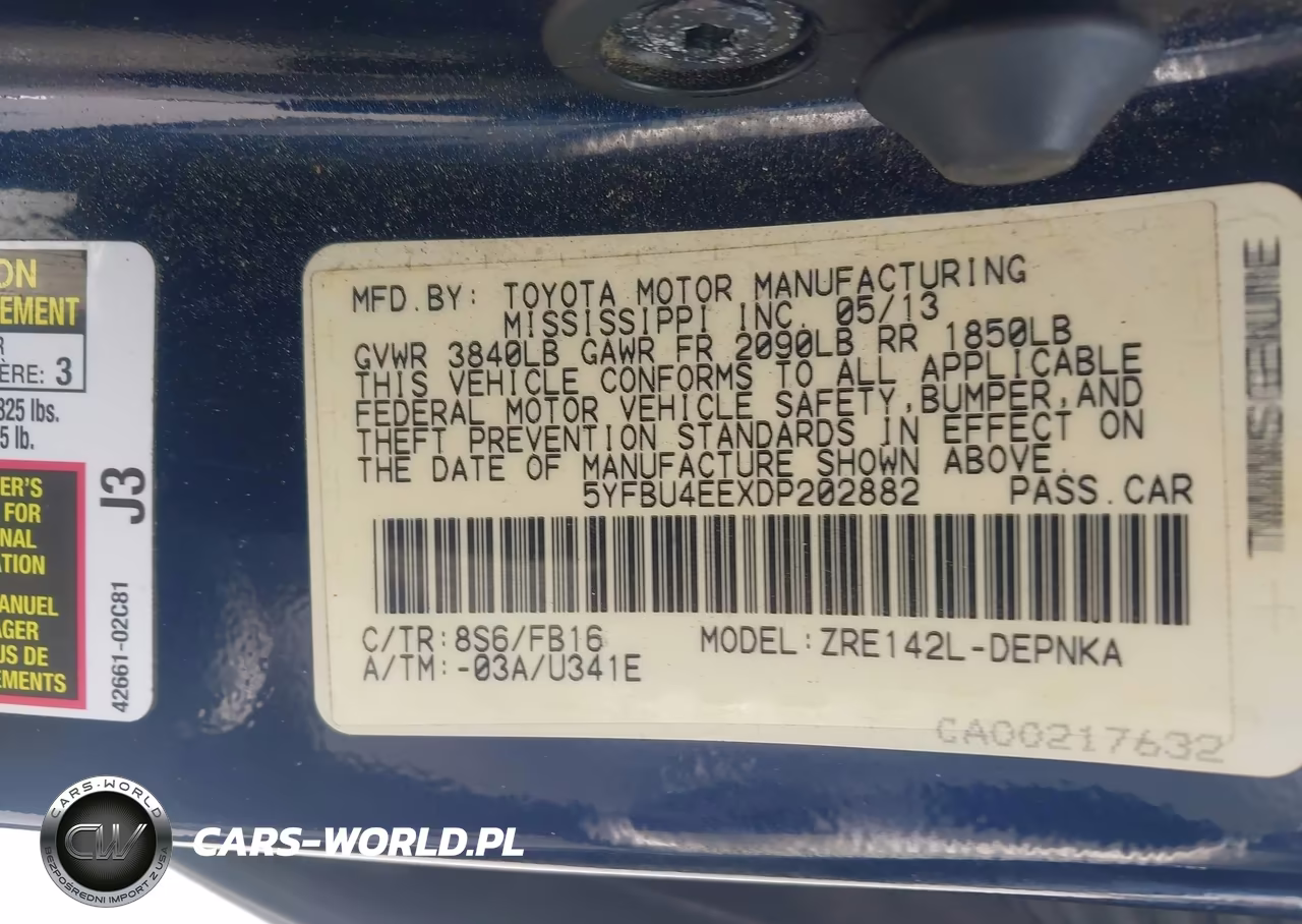 2013 Toyota Corolla Le VIN:5YFBU4EEXDP202882 - 9