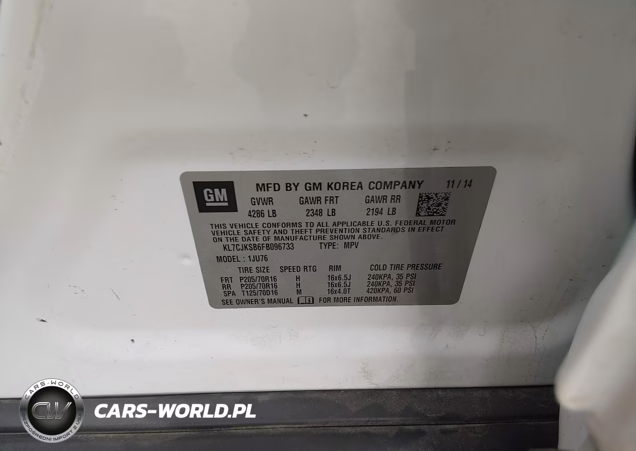 2015 Chevrolet Trax 1Ls VIN:KL7CJKSB6FB096733 - 9