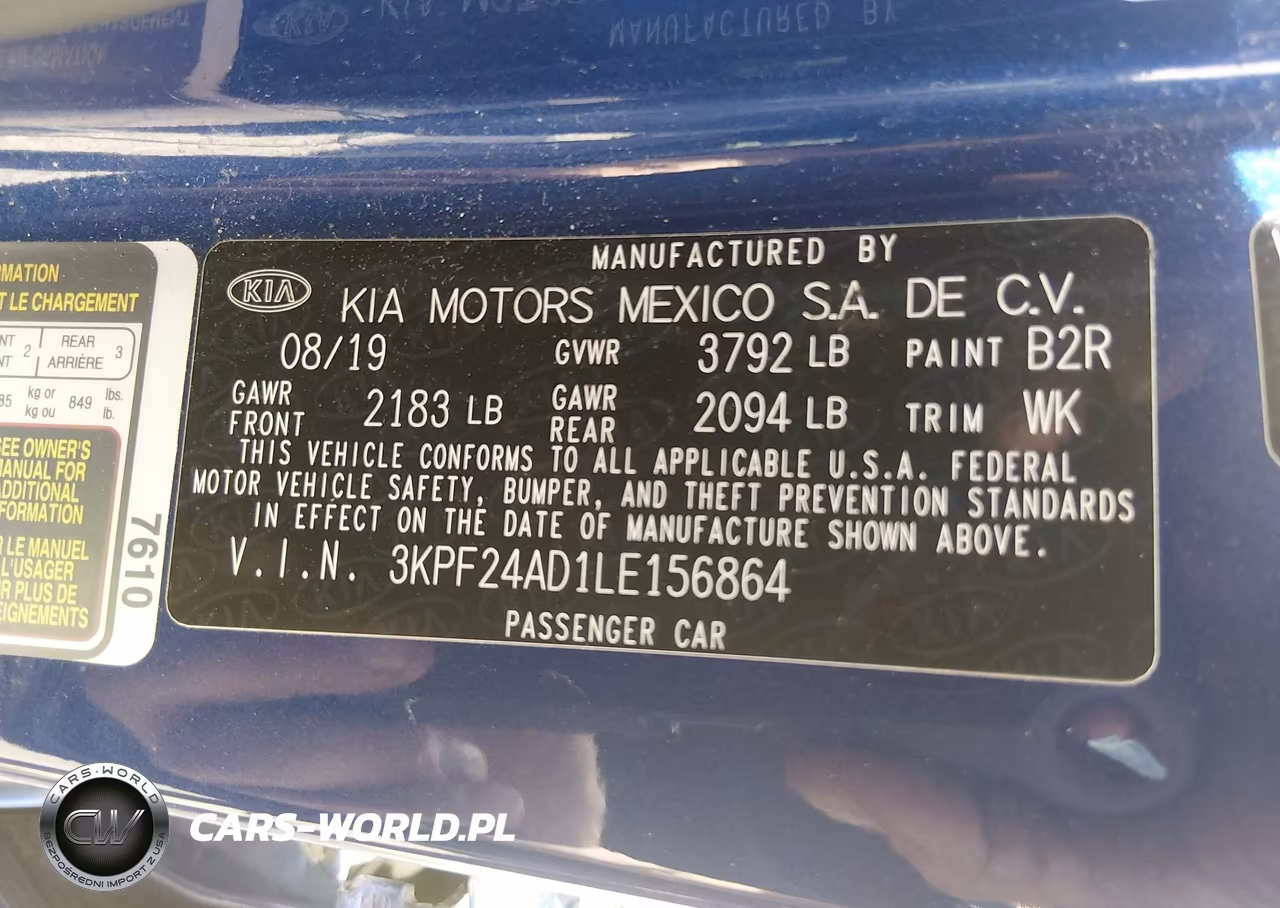2020 Kia Forte Lxs VIN:3KPF24AD1LE156864 - 9