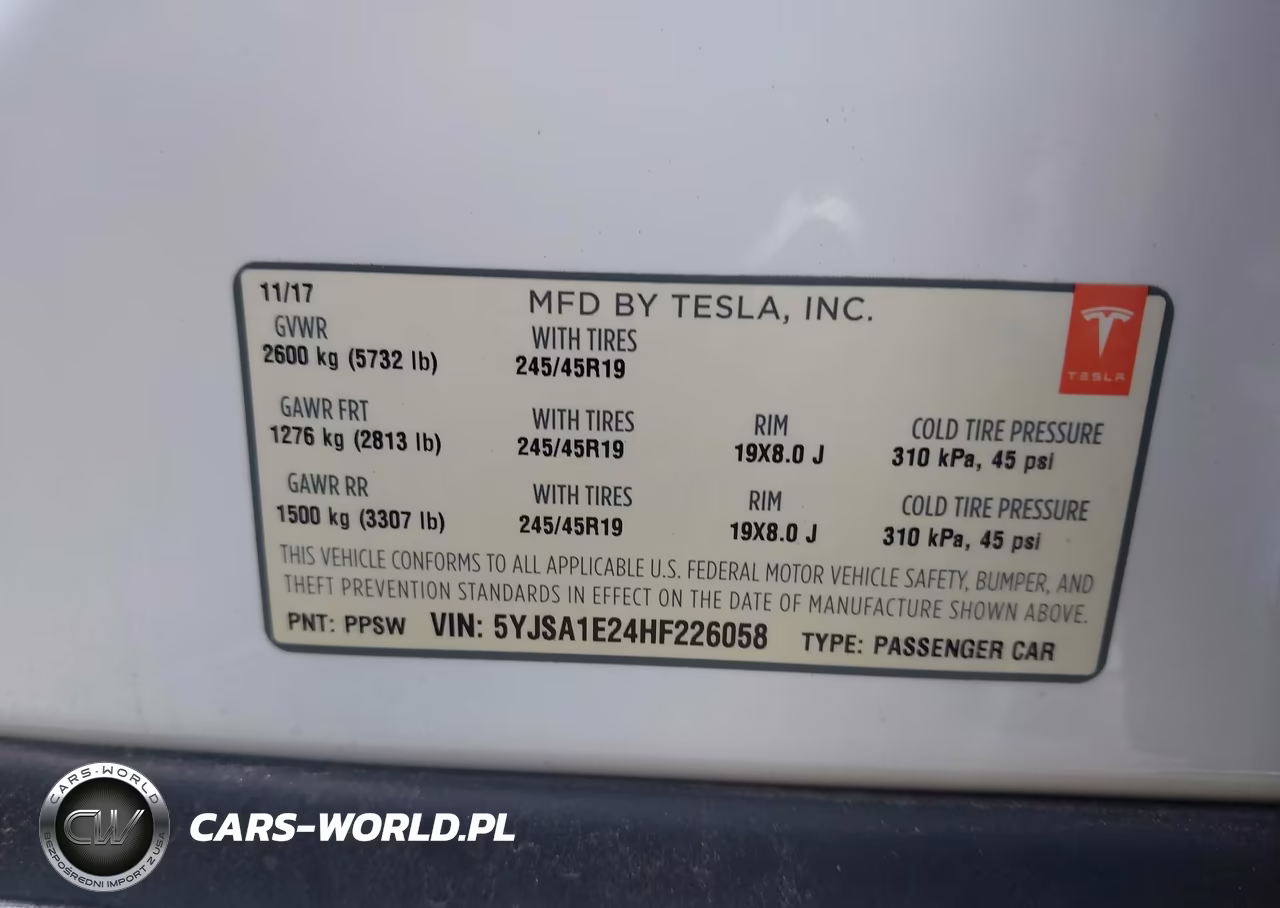 2017 Tesla Model S VIN:5YJSA1E24HF226058 - 9